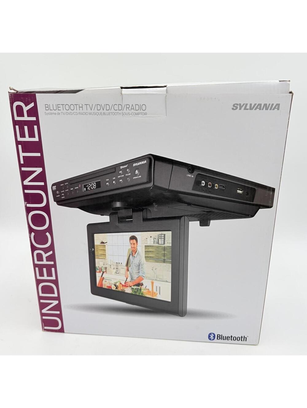 SYLVANIA SKCR2706BT-B Bluetooth Under Cabinet TV DVD CD Radio System Complete